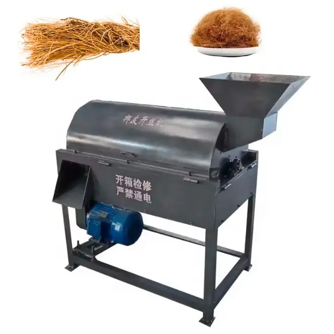 Kokosnuss-Schale Fasertrennung Extraktion Shredder Coalherstellungsmaschine Kokosnuss-Schale zerkleinerungsmaschine automatisch