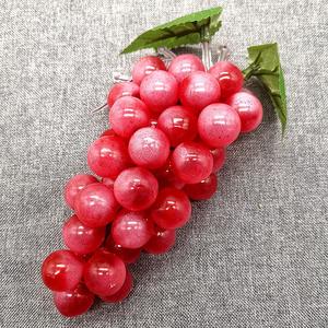 Bouquets <span class=keywords><strong>de</strong></span> raisins artificiels <span class=keywords><strong>en</strong></span> <span class=keywords><strong>plastique</strong></span>, fruits et légumes simulés, bouquets <span class=keywords><strong>de</strong></span> raisins <span class=keywords><strong>en</strong></span> caoutchouc, ornements végétaux feuillus, articles décoratifs - Product Image 2