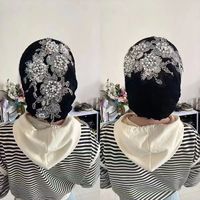 Nouveau design ethnique – Bonnets sous-hijab pour femme, grands turbans à fleurs, bonnets chimio, accessoires capillaires, hijabs musulmans, bonnets intérieurs à nouer