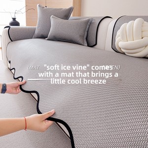 Tappetino Estivo in Rattan <span class=keywords><strong>per</strong></span> <span class=keywords><strong>Divano</strong></span>, Copridivano Rinfrescante <span class=keywords><strong>per</strong></span> Soggiorno, Cuscino Antiscivolo Fisso <span class=keywords><strong>per</strong></span> <span class=keywords><strong>Divano</strong></span> - Product Image 2