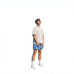 Shorts de sport respirants pour hommes à motif flamme, en maille, pour le basketball et l'entraînement, vêtements de sport d'été, vente en gros, fournisseur américain - Product Image 6