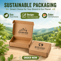 Boîte en carton ondulé E Flute, logo imprimé sur mesure, certifiée FSC, recyclable, expédition e-commerce rapide, échantillon