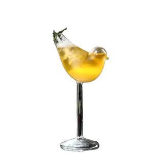 Bird-Shaped Transparent Tall Drink Are Available For Video Shooting And Parties Champagne Glasses