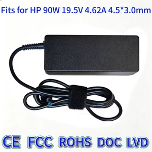 แบบพกพา 90W 19.5V 4.62A 4.5*3.0 มม.สีฟ้าพร้อมพินสาย<span class=keywords><strong>ชาร์จ</strong></span>แล็ปท็อปสำหรับ <span class=keywords><strong>HP</strong></span> ENVY 17 TPN-Q117 TPN-Q118 โน้ตบุ๊ค - Product Image 3