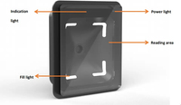 Lecteur de codes-barres à grande fenêtre Q300 1D 2D Lecteur de codes-barres Android pour la plateforme de paiement Code QR Montage fixe Lecteur de codes QR