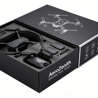 Boîte à mini-drone en carton ondulé écologique, emballage robuste en carton, contient le drone et les accessoires avec insert en mousse