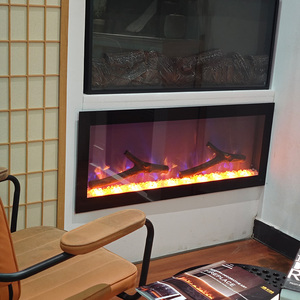 Chimenea Eléctrica Moderna de Estilo Europeo Personalizada, con Llama Simulada, Calefacción con <span class=keywords><strong>Leña</strong></span>, Mueble Decorativo, Control Remoto, para Interiores - Product Image 4