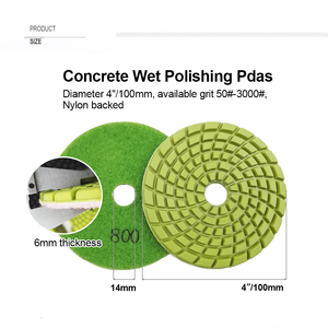 SHDIATOOL Disque de polissage diamanté 4 pouces (100 mm) <span class=keywords><strong>pour</strong></span> béton, outil de ponçage <span class=keywords><strong>pour</strong></span> polisseuse de sols, marbre, granit, carrelage céramique - Product Image 4