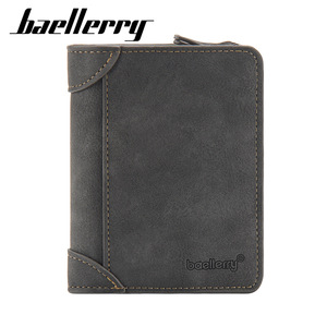 กระเป๋าสตางค์แบบพับสามตอนสำหรับผู้ชาย Baellerry สีดำ มีซิปอเนกประสงค์ ใช้ได้ทุกวัน - Product Image 5