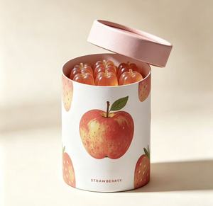 Tube en papier scellé biodégradable et écologique avec logo personnalisé pour les compléments alimentaires en gélules de vitamines et de bonbons aux fruits - Product Image 2