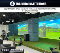 Simulador de golf para interiores PGM P6 china, proyector de cámara 4K, sistema coreano, simulador virtual de golf para práctica de entrenamiento en casa