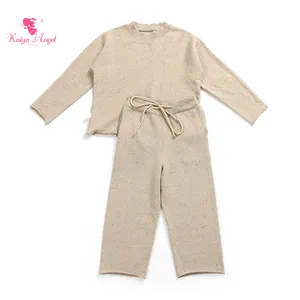 2021 नई डिजाइन प्रत्यक्ष बेच ऊनी कपड़ा बच्चों के सूट सरल ठोस रंग बच्चे को कपड़े सूट