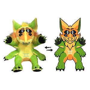 ชุดของเล่นสัตว์ขนยาวสำหรับมนุษย์หมาป่านุ่มนิ่มสำหรับเป็นของขวัญเด็กผู้ชาย - Product Image 3