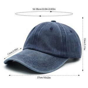 Casquette de baseball vintage en coton, style 'Dad Hat', 6 panneaux, vierge, effet vieilli, personnalisable, pour la vente en gros - Product Image 2