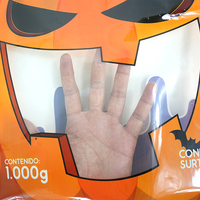 Sacs en plastique personnalisés imprimés de 1 kg sur le thème d'Halloween pour bonbons, biscuits, chocolat, collations, lait, gelée, sucettes, emballage cadeau