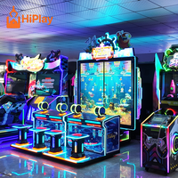 Machine d'arcade simulateur de pêche de luxe pour 4 joueurs, grand écran, à monnayeur, jeu de pêche en haute mer pour parc d'attractions