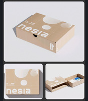 Boîte de produits cosmétiques, boîte en carton ondulé brun rose, emballage cadeau, boîte en papier personnalisée avec logo, boîtes en carton pour l'emballage