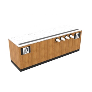 Dépanneur commercial Comptoir de sortie en bois en métal Bill Desk Supermarket Beverage Stations - Product Image 1