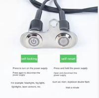 Saklar kendaraan elektrik, lampu LED, tombol logam, lampu Strip berkedip ganda tahan air, klakson, kontrol daya mati Universal