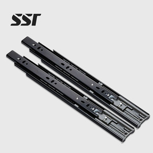 Glissières de tiroir en métal modernes pour une utilisation en cuisine, largeur de rail de 8 à 20 pouces, 45 mm, silencieuses, rail à trois sections, quincaillerie de meubles coulissants - Product Image 1