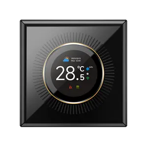 Thermostat WiFi moderne 5A Smart TFT Thermostat TUYA App Compatible avec Alexa Google Assistant Chauffage à eau à sept couleurs/chaudière à gaz