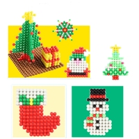 Juego de Cuentas Mágicas para Manualidades, Caja de Colores en Inglés, Juguetes para Desarrollar el Cerebro, Cuentas de Plástico y Hierro Hama, Cuentas Perler, Manualidades DIY