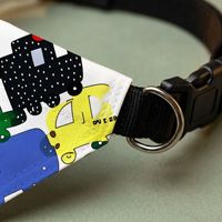 Verstelbare hondenbandana-halsband met D-ring, diverse schattige printpatronen, zachte driehoekige hondensjaal voor honden in de maten P, S, M, L, dagelijkse outfit