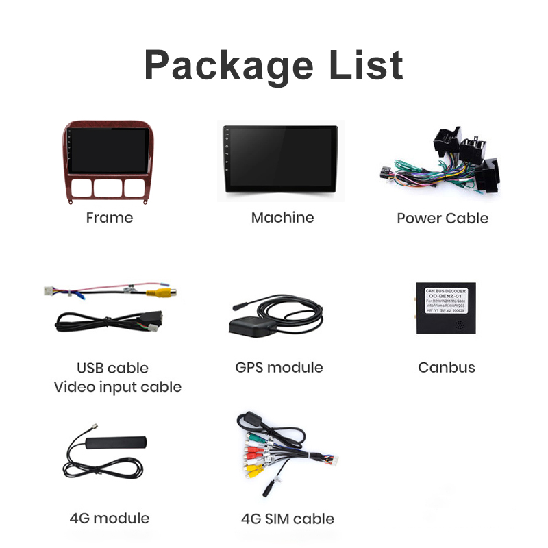 GPS Navigation 9 inch Android 11.0 for Mercedes Benz S Class W220 S280 S320 1998-2005