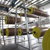 Rouleau de tissu en PTFE isolant, imperméable, antiadhésif, résistant aux hautes températures et ignifuge, en fibre de verre enduite de PTFE