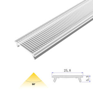 플라스틱 압출 아크릴 PMMA 빔 각도 광학 선형 렌즈 LED 라이트 램프 그늘 ROHS/인증 87% 투과율 F1 UV - Product Image 1