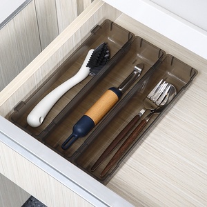 Creative House Compact Cutlery Knife Tray Multifunctional Tableware Storage Plastic Kitchen Utensil Drawer Organizer