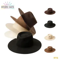 Shinehats OEM chapeau de lana % 100% yün avustralya keçe disket fötr şapkalar toptan bayanlar kadınlar için
