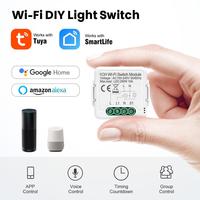 Module d'interrupteur intelligent Tuya WiFi Mini 1/2/3/4 voies, contrôle bidirectionnel, compatible Smart Life, Alexa et Google Home