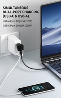 Adaptor USB3.1 20Gbps USB C ke Type C 2-in-1 ThunderBolt3 8K 100W Pengisian Cepat Konverter OTG Adaptor Data untuk MacBook