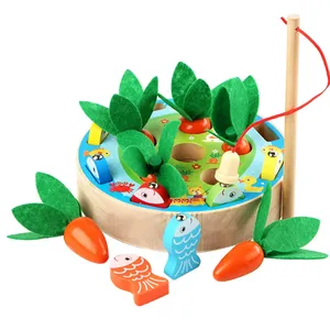 Wholesale Montessori Cartoon Wood Board Game Math Fishing Children Farm Sensory Educational Learning Toys for Kids Boys Girls - Product Image 3