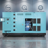 Générateur de secours industriel 200kVA 250kVA 300kVA à châssis ouvert, silencieux, diesel, type Weichai, insonorisé avec ATS