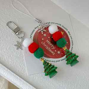 Colgante Móvil de la Serie Navideña: Lindo Abuelo Claus, Decoración para Bolsos, Copo de Nieve, Árbol de Navidad, Llavero Colgante - Product Image 2