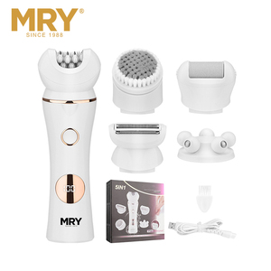 เครื่องกำจัดขนสำหรับผู้หญิง MRY MY-216 5 in 1 กันน้ำ IPX6 วัสดุ ABS สแตนเลส ชาร์จ USB ใช้งานได้ 90 นาที เครื่องเล็มขนแบบพกพาสำหรับใช้ในบ้าน - Product Image 1