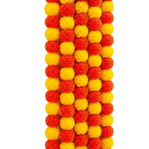 Indian Wedding <b>Decoration</b> Multicolor Artificial Handmade Hydrangea Garlands 5 Ft Lightweight Graduation Pooja Temple Christmas - Product Image 1