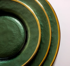 Personalizzabile elegante piatto di insalata di vetro smeraldo moderno Set di stoviglie eco-friendly <span class=keywords><strong>per</strong></span> riunioni di famiglia cene di nozze - Product Image 4