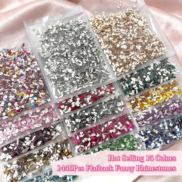 CY Premium Quality Assorted Colors Multi Shapes Nail Art Decoration for Daily Manicure Styling Wholesale Rhinestones Bulk