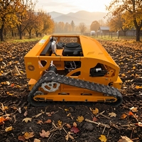 Tondeuse à fléaux automotrice télécommandée, type chenille, largeur de coupe 1000 mm, hybride diesel-électrique, 12-15 CV, professionnelle, 4 temps
