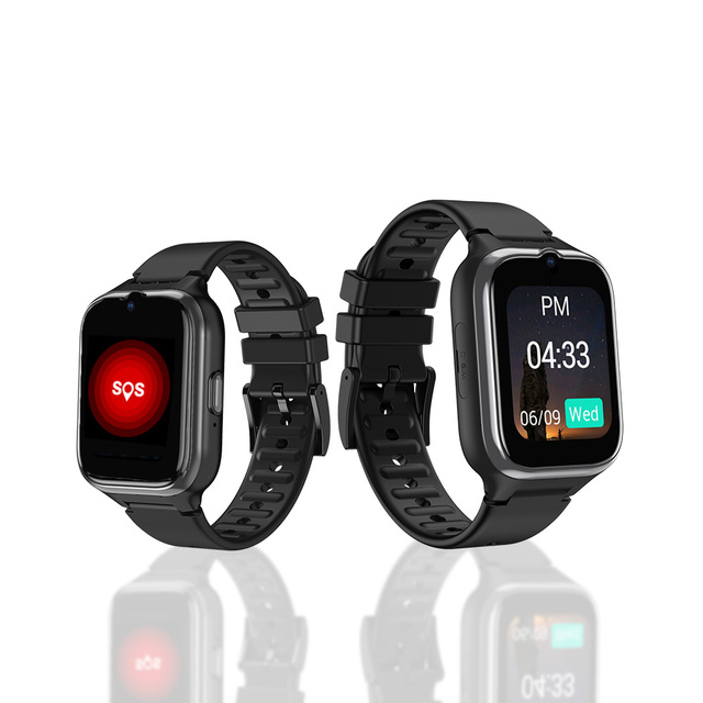 2024 Custom Electric Fence Fall Alert SOS GPS Position Senior Bracelet Sim Card Smartwatch 4G Elderly Smart Phone Watch