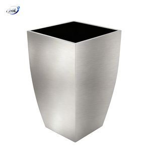 Macetas Cuadradas Modernas de Acero Inoxidable, Diseño Minimalista para Exteriores, Decoración con Plantas Verdes para Centros Comerciales - Product Image 6