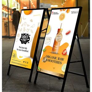 Fonte di fabbrica pieghevole Slide-In cartello Poster per la portabilità interna pubblicità di <span class=keywords><strong>Marketing</strong></span> cornice a Led In vetro sottile scatola luminosa - Product Image 4