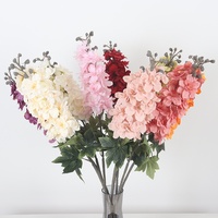 Flores Artificiales de Seda Delphinium de 82 cm, Decoración Suave para Techos de Salones de Ceremonias, Suministros Florales Navideños