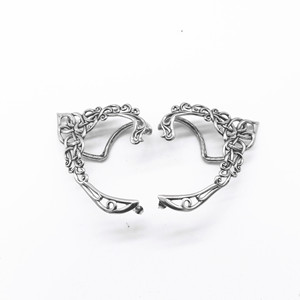 yunnique Tibetan Silver <b>Cuff</b> <b>Earrings</b> Hollow Pattern Design Unisex Ear Clips Fashion Jewelry - Product Image 2