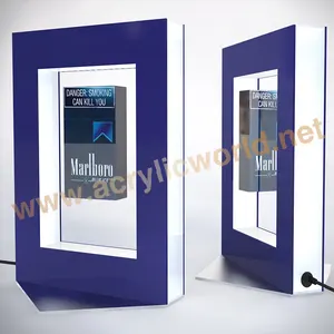 cigarette display acrylic cigarette display/sale cigarette rack/magnet floating stand for cigarettes