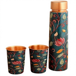 <b>Food</b> grade Copper Water Bottle Minimalist Design Portable Travel <b>Thermos</b> With Lid - Product Image 1