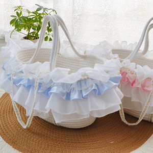 Cesta de Transporte para Mascotas Estilo Lolita, de Cuerda de Algodón, Extraíble, Lavable, Suave, para Exteriores, Cama para Perros/Gatos, 4 Estaciones, Ecológica - Product Image 4